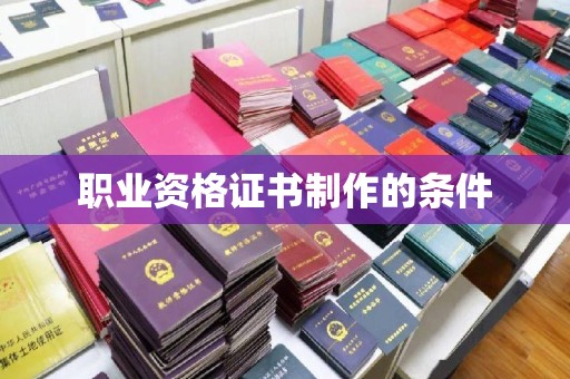 定西职业资格证书制作的条件